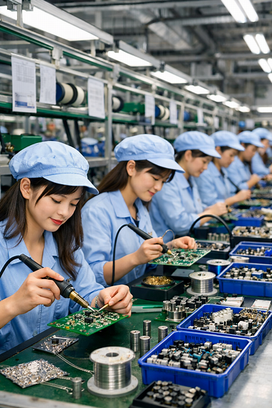 Đơn lắp ráp linh kiện điện tử nữ