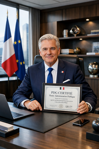 PDG certifié dans bureau moderne