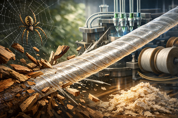 Cellulose fibre matches spider silk toughness