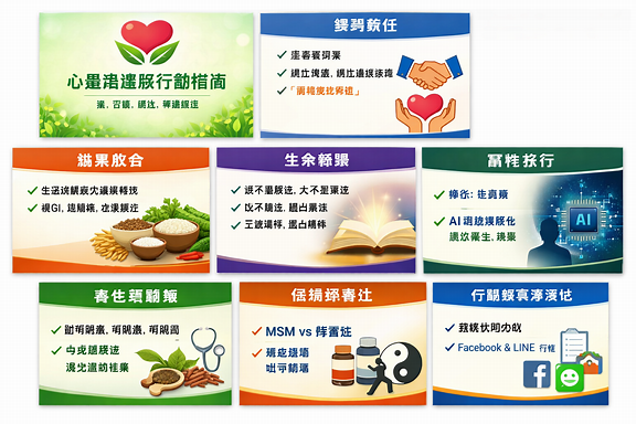 心靈與健康行動指南八張簡報範例設計稿