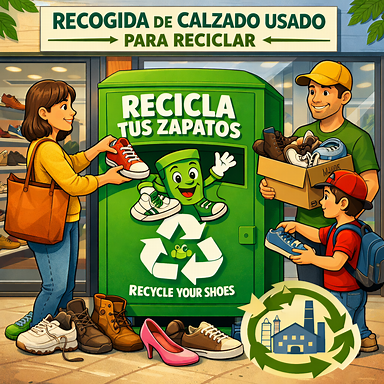 Gerescal activates the collection of used footwear for recycling in 61 establishments