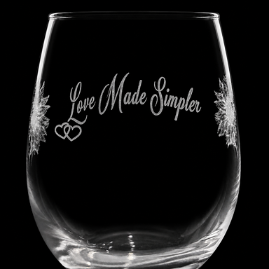 Love Made Simpler glass etching