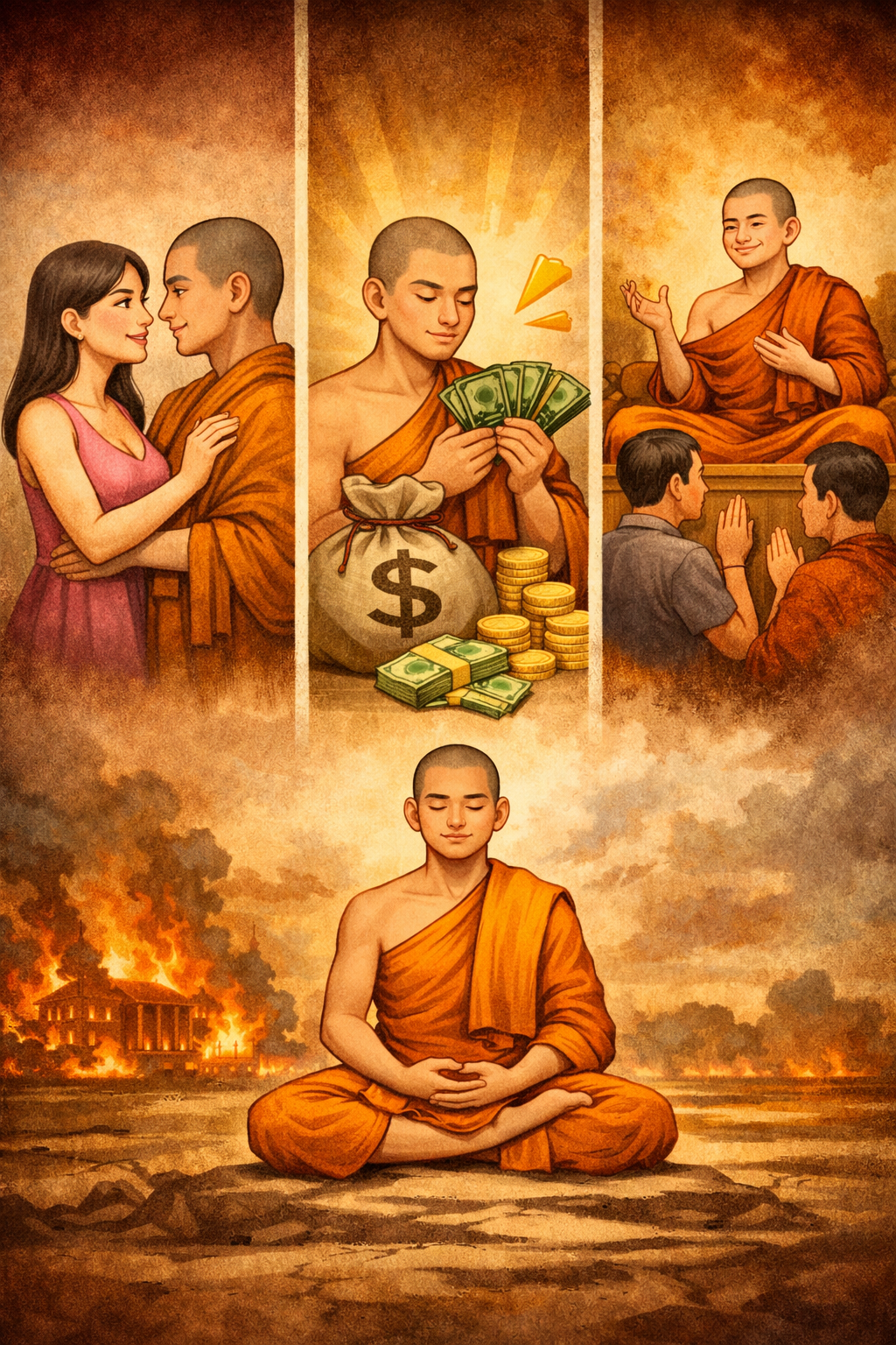 3 ภัยอันตรายพระภิกษุสงฆ์