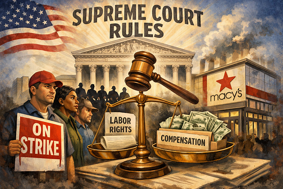 US supreme court rejects Macy's challenge over compensating fired strikers