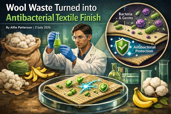 Wool waste turned into antibacterial textile finish