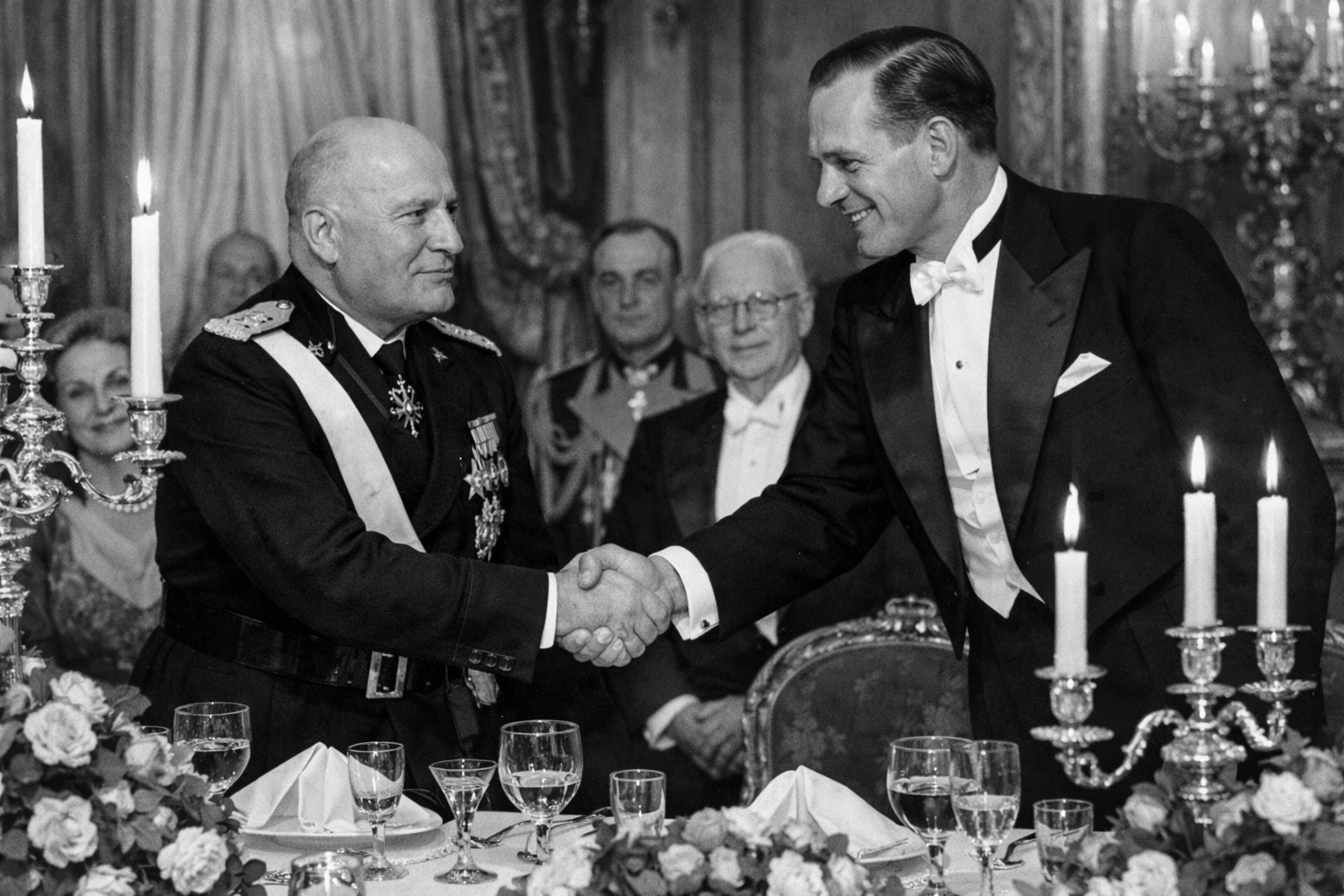 Mussolini und Eklind Staatsdinner