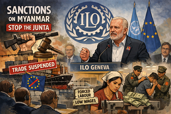 IndustriALL calls for sanctions and responsible exit at ILO Myanmar session