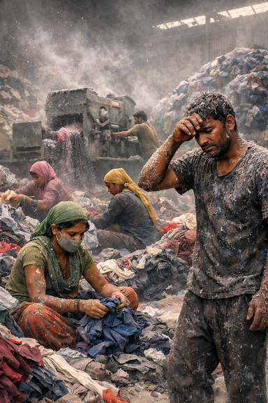 Europe’s fashion waste ends up in Panipat. So do its consequences