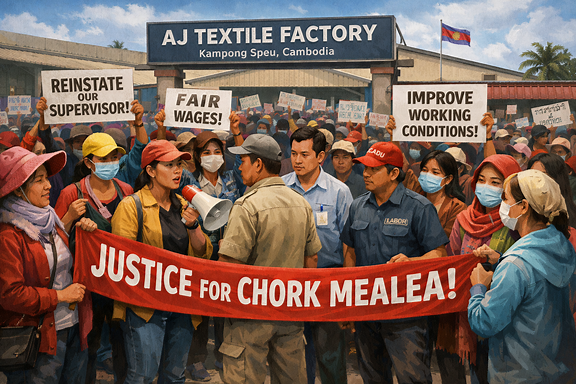 About 1,800 garment workers hold brief strike at Kampong Speu factory