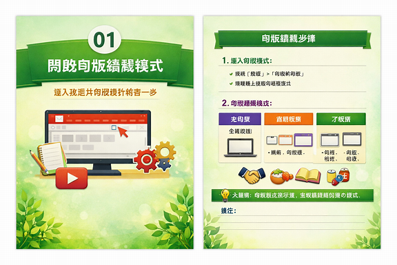 簡報製作教學手冊內頁版型範例
