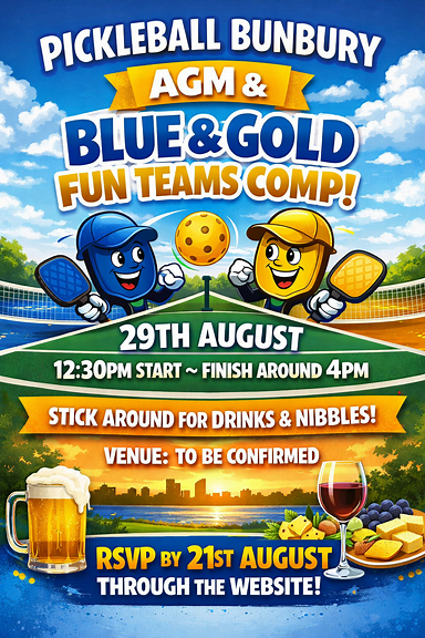 Pickleball AGM Poster