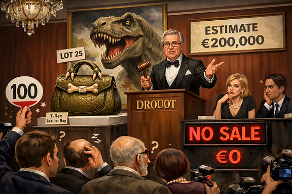 First leather bag made from T-Rex cells fails to sell at Paris auction
