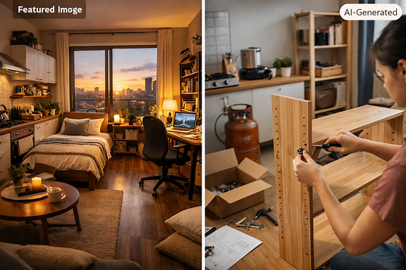 Solo living apartment setup