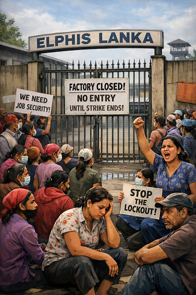 Sri Lankan apparel company Elphis Lanka locks out workers for taking action demanding job security