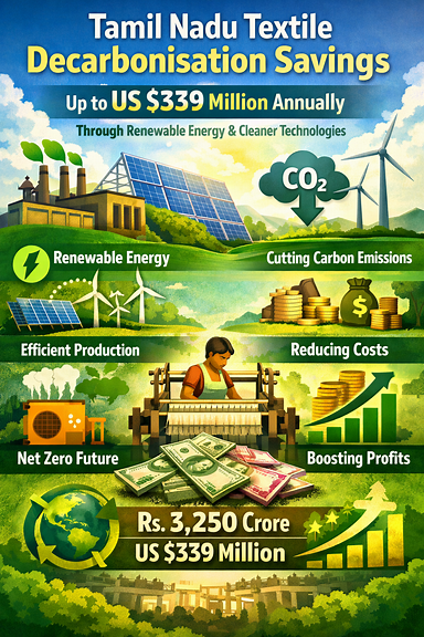 TN textile sector could save up to us $339 million annually through decarbonisation: report