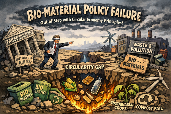 Circularity gap exposes bio-material policy failure