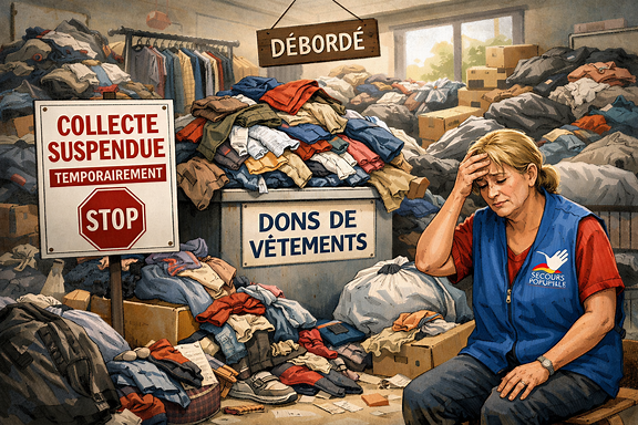 Too many clothes to sort: the Secours populaire in Pau is temporarily suspending its collection