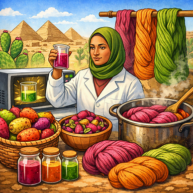Prickly pear peel powers wool dyeing