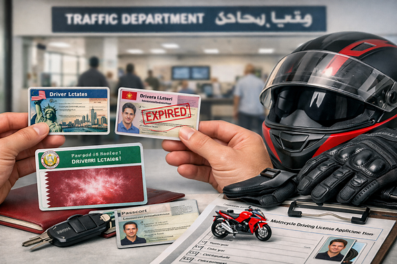 Qatar dual license and motorcycle transfer