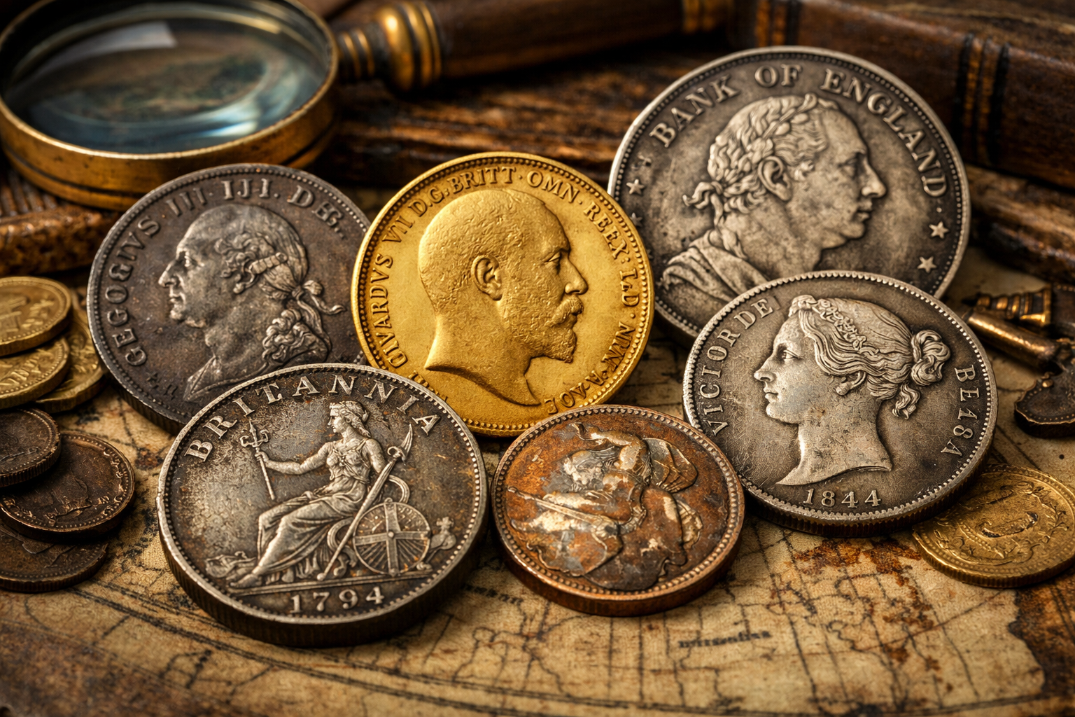 Monedas antiguas con errores de acuñación