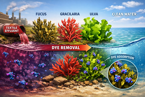 Macroalgae show potential for removing dyes from textile effluents