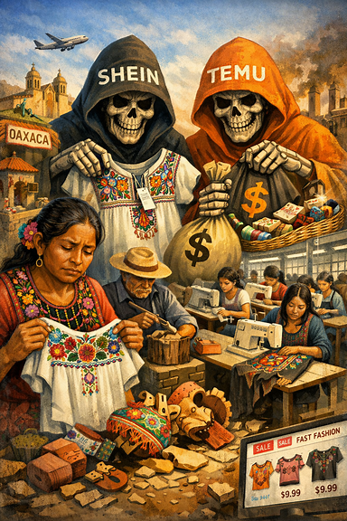 Shein & Temu steal from Oaxacan artisans. I went there to prove it