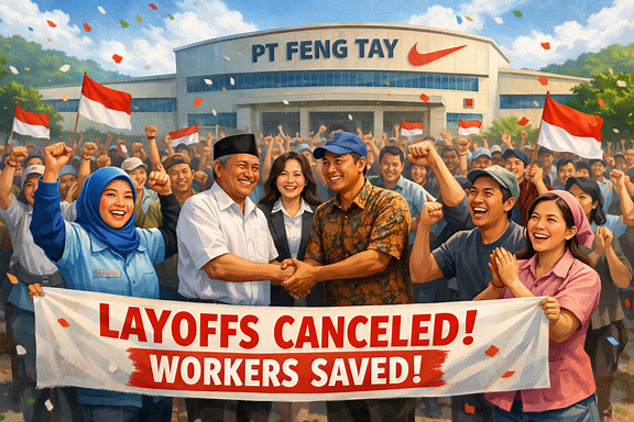 Thousands of Nike garment workers in Bandung escape layoffs