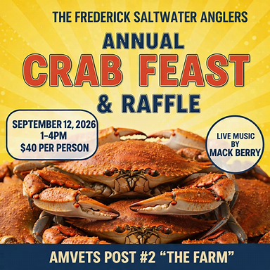 Crab feast poster with date September 12, 2026 and $40 price