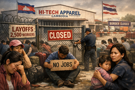 Prolonged border closure forces Hi-Tech Apparel factory to suspend work, lays off 2,500 workers