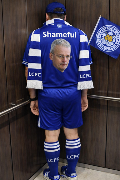 Replace number on LCFC supporter jersey with printed graphic of uploaded head