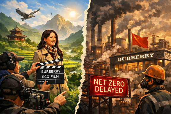 Burberry film partnership contrasts net zero shift