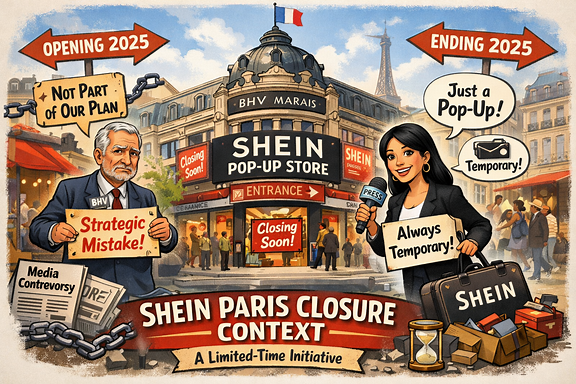 Shein contextualises its Paris 'closure': It was 'a limited-time initiative'