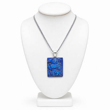 Pendant on jewelry stand white background