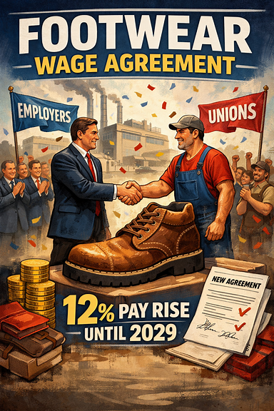 Footwear agreement: employers and unions seal a 12% wage increase until 2029