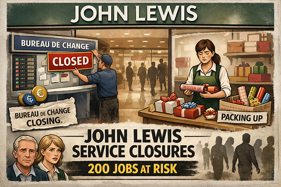 John Lewis explores closure of in-store services, putting 200 jobs at risk