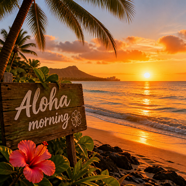 Aloha morning sunrise