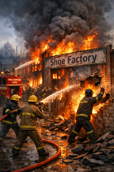 Fire damages shoe factory in Agra, no casualties reported