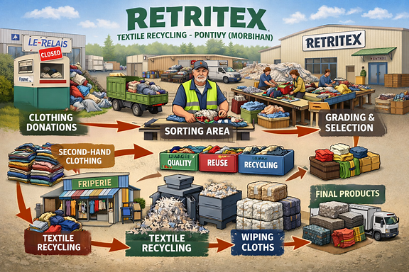 Textile recycling: while the Le Relais network is closing collection points, Retritex claims not to be impacted in Pontivy