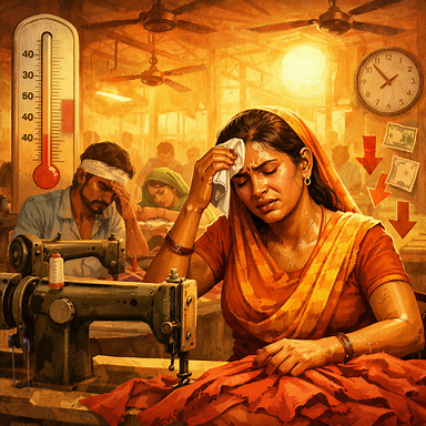 Extreme heat drains garment worker wages