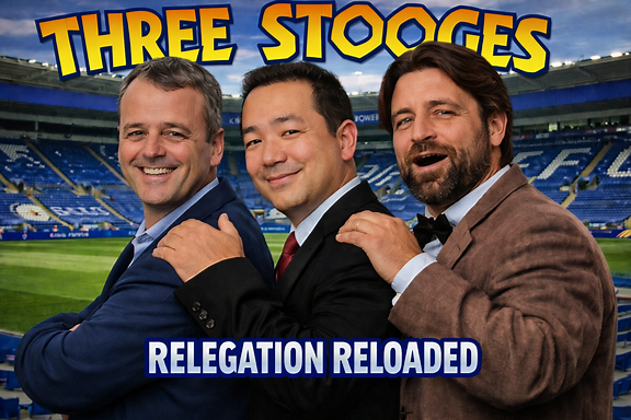 Replace bottom text with bold solid badge‑blue RELEGATION RELOADED