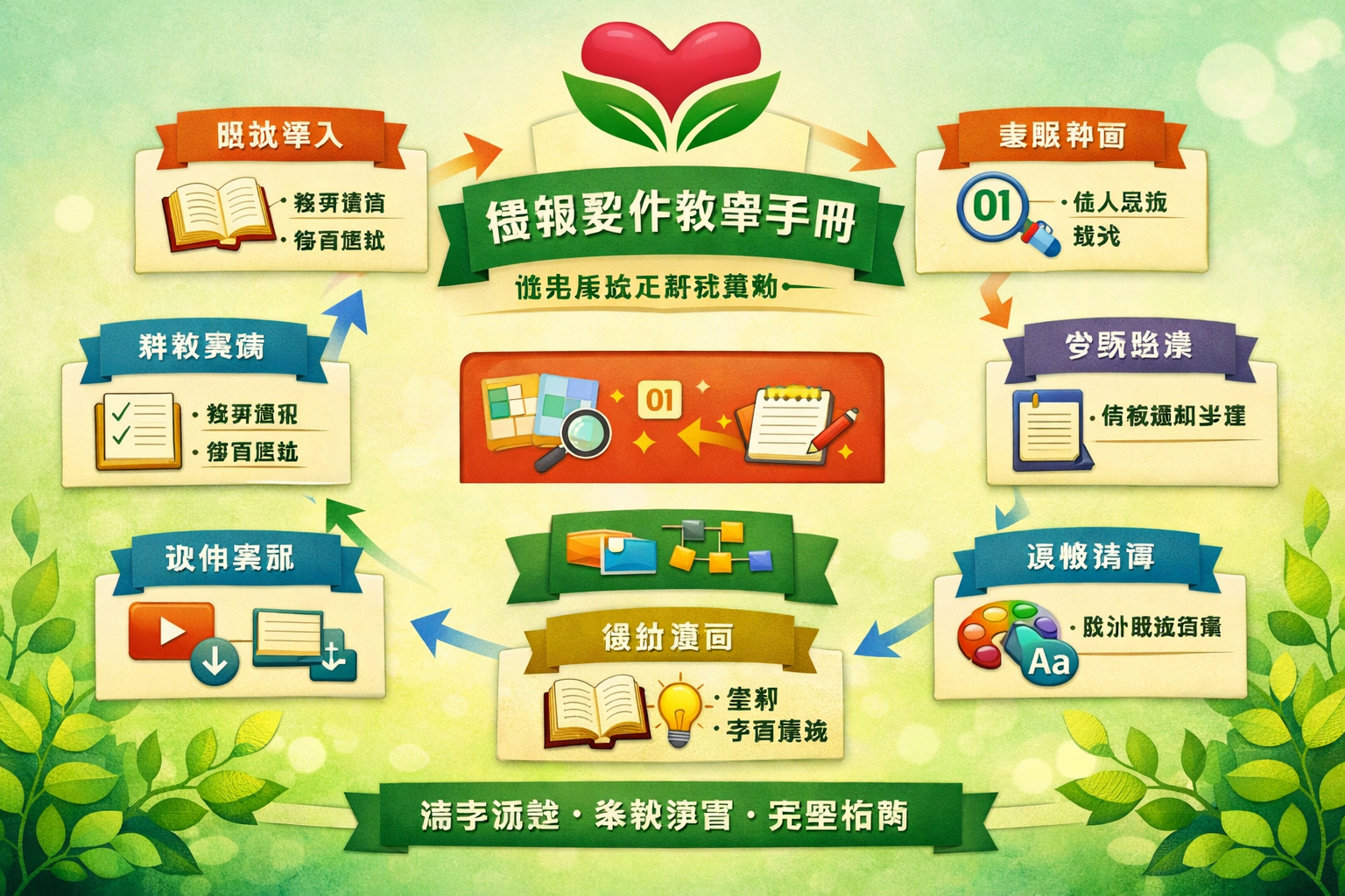 簡報製作教學手冊教材架構視覺地圖