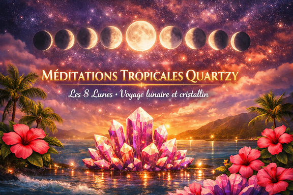 Bannière tropicale mystique Quartzy – Les 8 Lunes