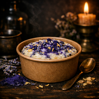 Lucid Dreamer Snapcake in kraft bowl dark moody apothecary aesthetic