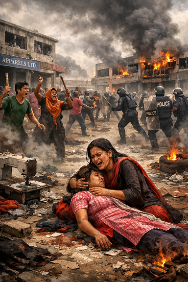 Several factories vandalised in Gazipur after female worker dies on duty