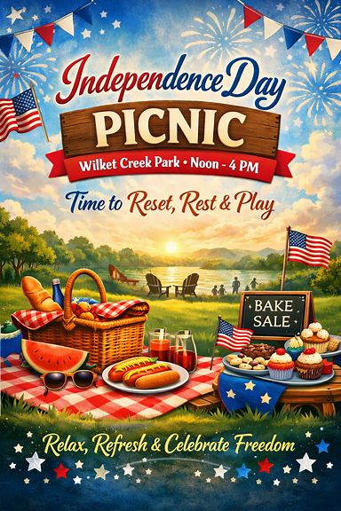 Independence Day picnic reset rest and play