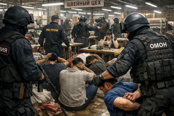 57 illegal migrants were detained at a textile factory in Serpukhov