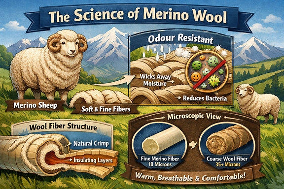 Odour‑resistant and soft on the skin: the science of merino wool explained