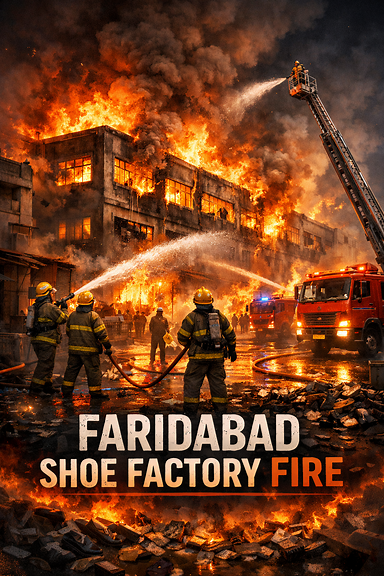 ‘Took 12 hours to douse the flame’: Massive fire at Faridabad shoe factory, 21 tenders deployed
